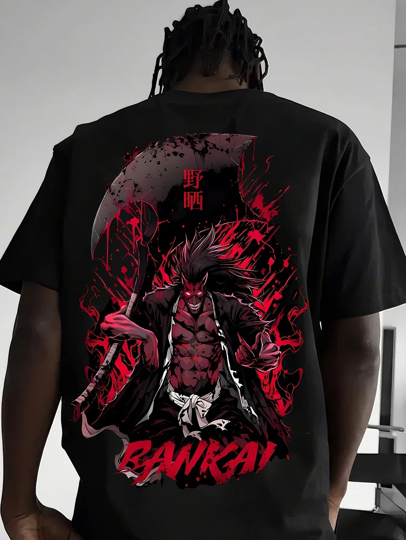 Aglaonema Red - 2026 BLEACH Kenpachi T-shirt Anime Pattern