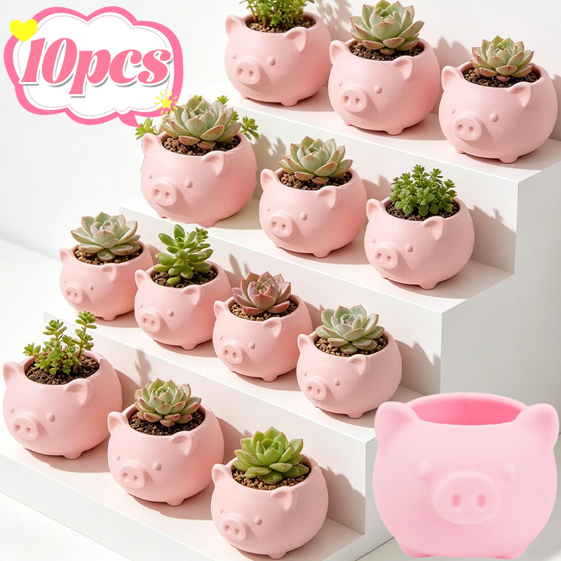 Echeveria Succulent - 10/1pcs 3D Printed Creative Piggy Flower