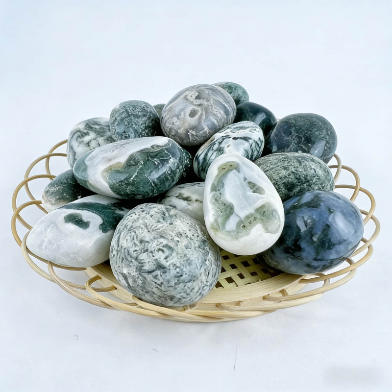 Natural Moss Agate Crushed Sto - Echeveria Succulent のレビューと価格
