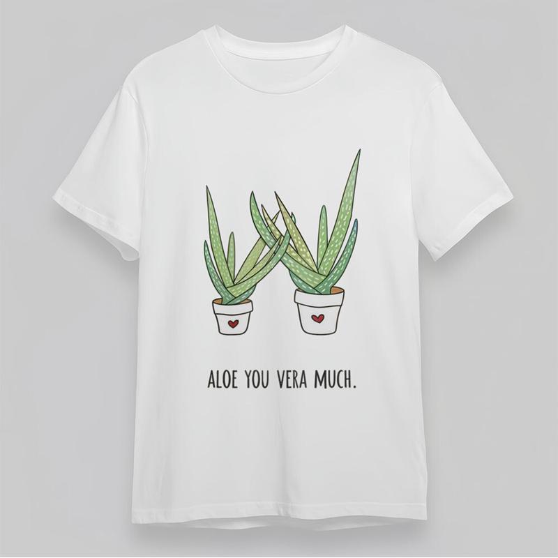 Men'S Round Neck T Shirt Aloe  - Aloe Vera Pot のレビューと価格