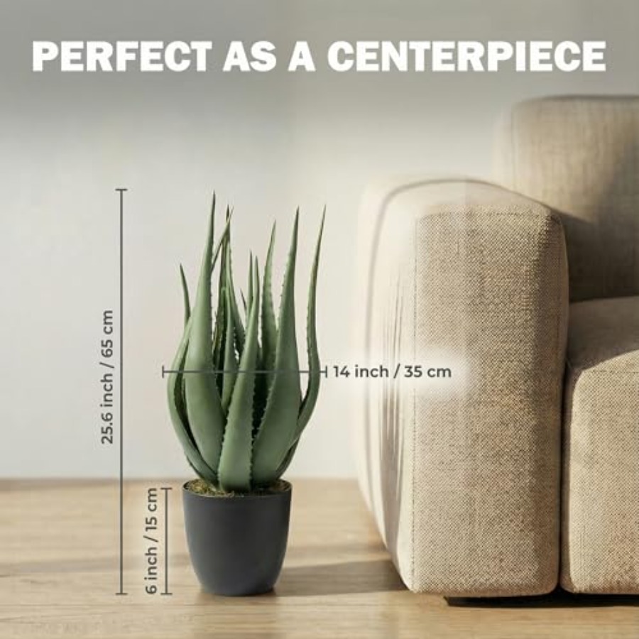 Large Potted Artificial Aloe V - Aloe Vera Pot のレビューと価格