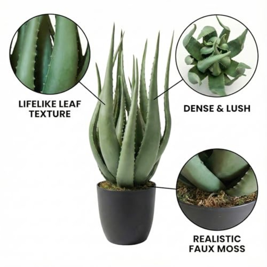 Large Potted Artificial Aloe V - Aloe Vera Pot のレビューと価格