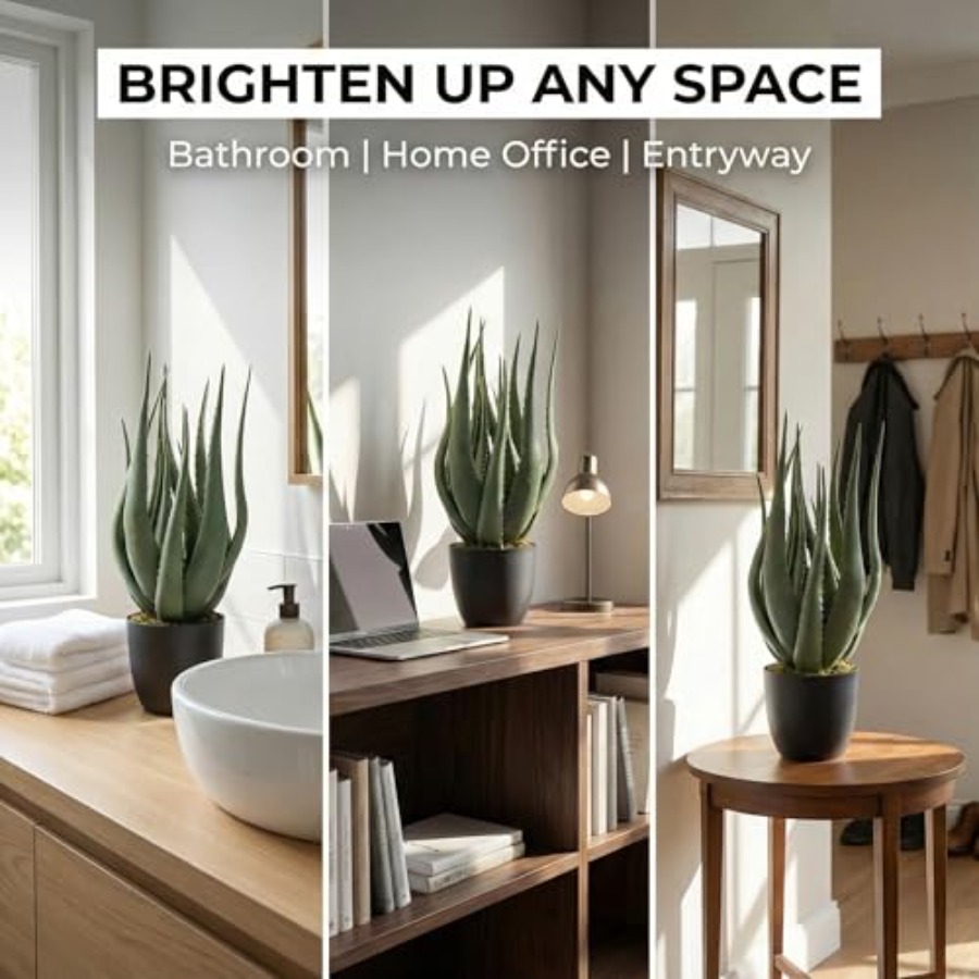 Large Potted Artificial Aloe V - Aloe Vera Pot のレビューと価格