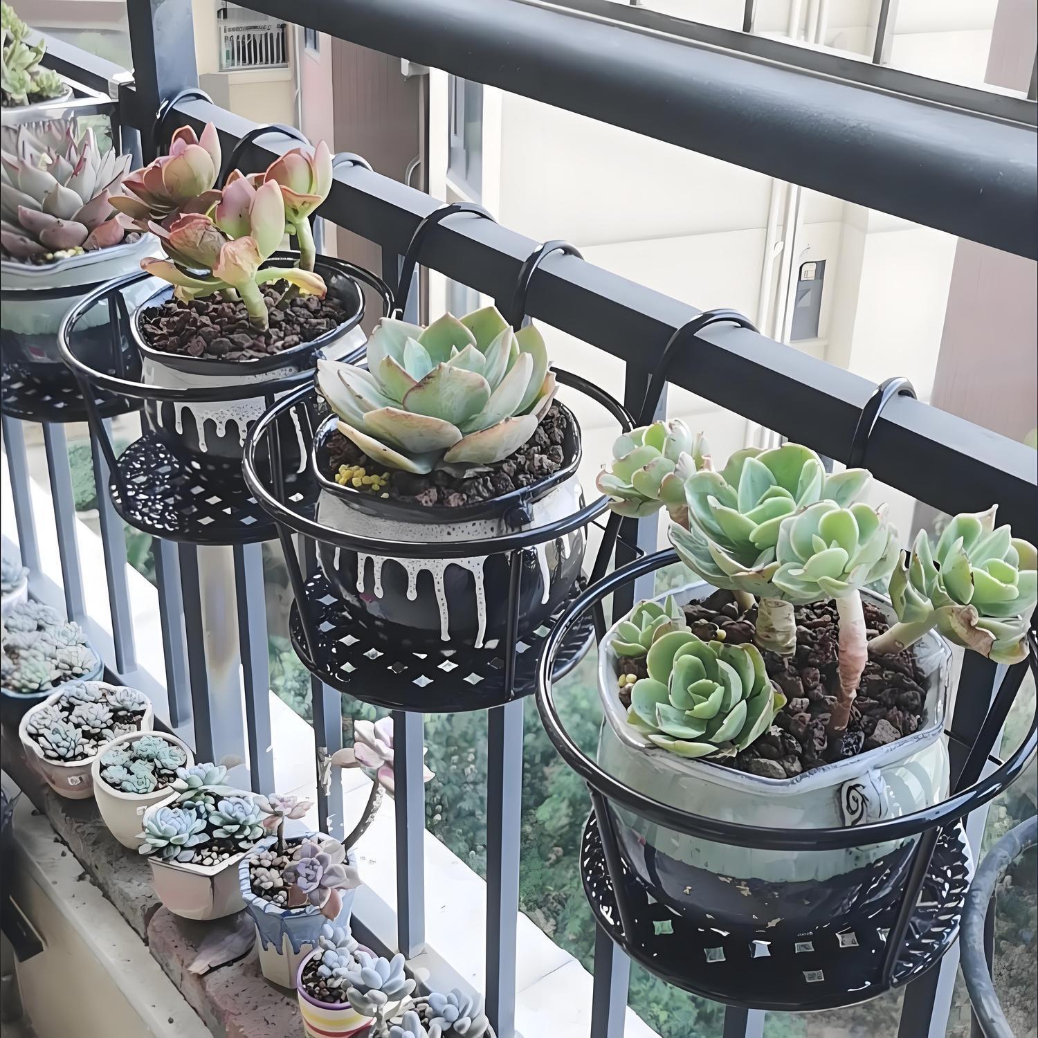Wrought Iron Balcony Hanging F - Spider Plant Hanging のレビューと価格