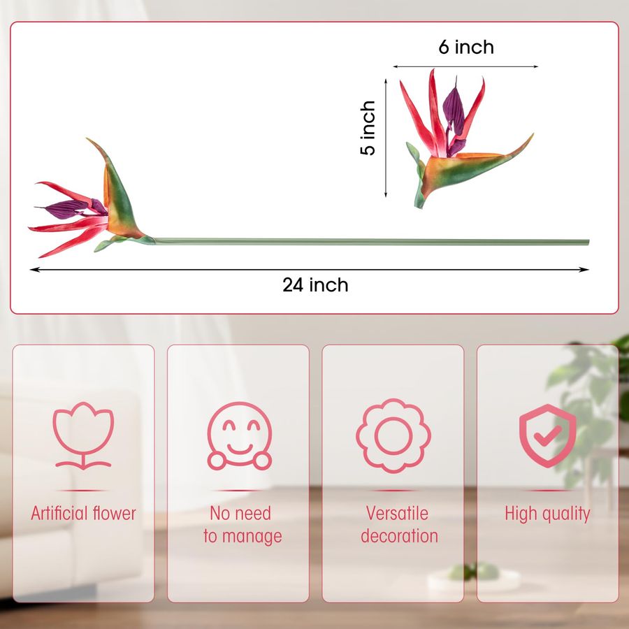 12 Pcs Bird of Paradise Artifi - Bird Paradise Strelitzia のレビューと価格