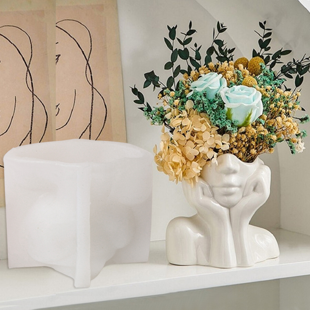 Abstract Face Planter Pot Sili - Echeveria Succulent のレビューと価格