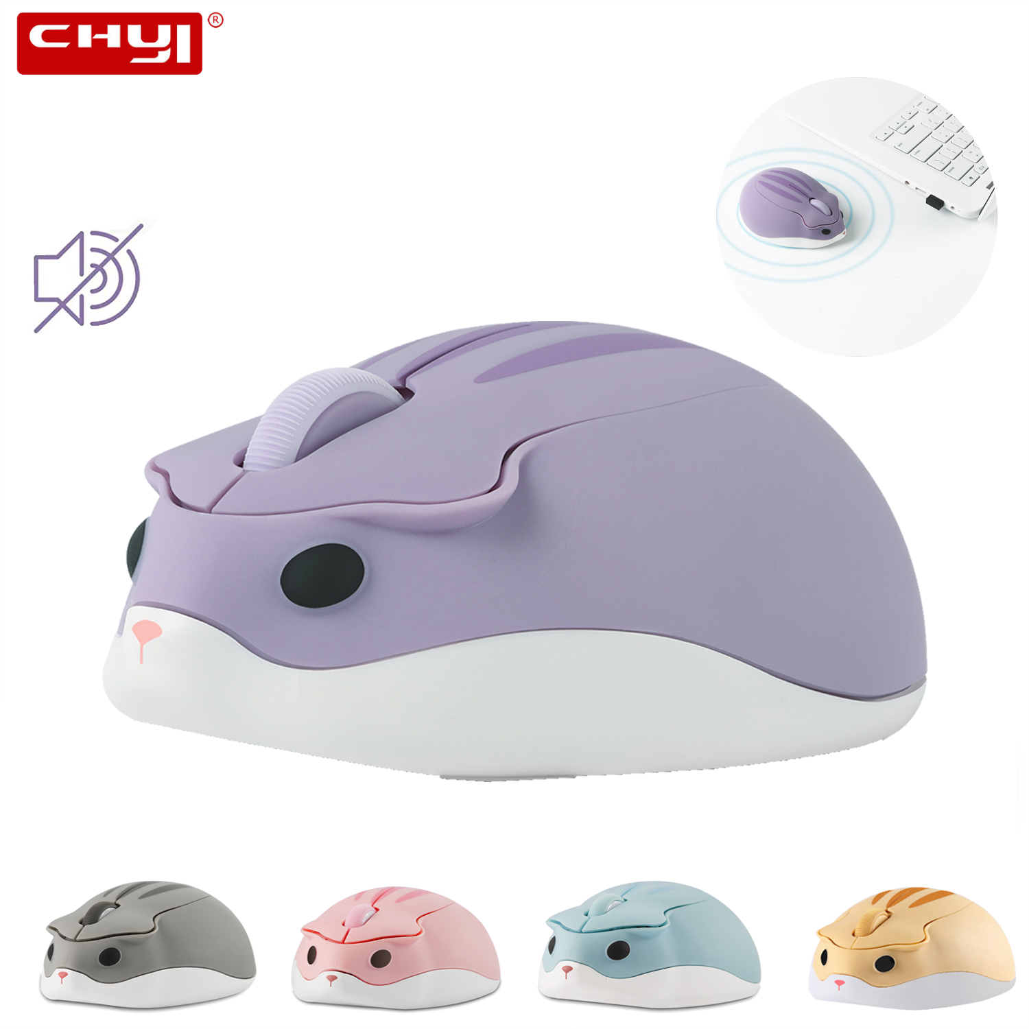 2.4G Wireless Mouse Purple Ham - Tradescantia Purple のレビューと価格
