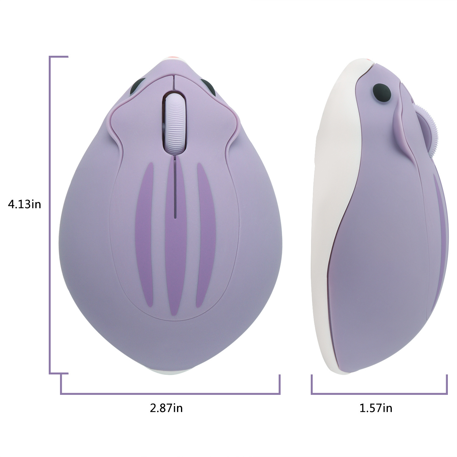 2.4G Wireless Mouse Purple Ham - Tradescantia Purple のレビューと価格