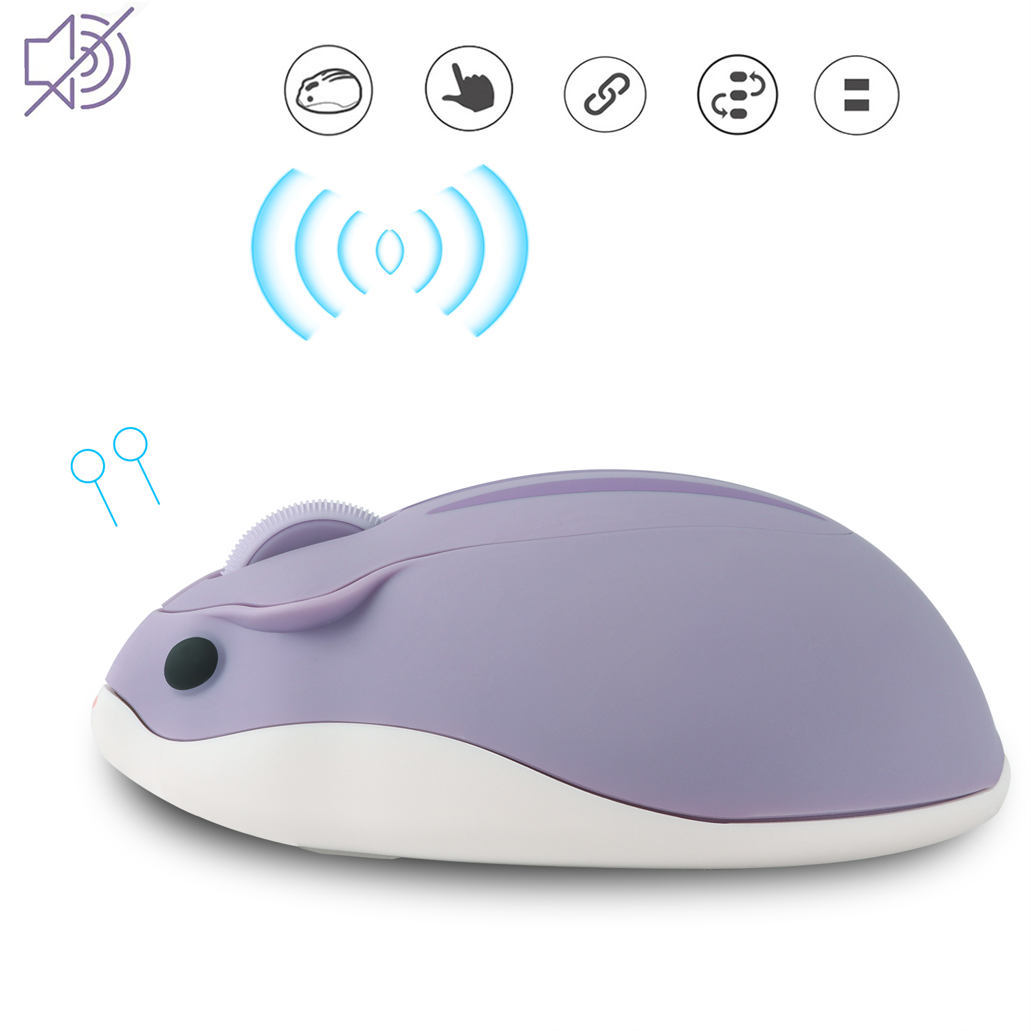 2.4G Wireless Mouse Purple Ham - Tradescantia Purple のレビューと価格