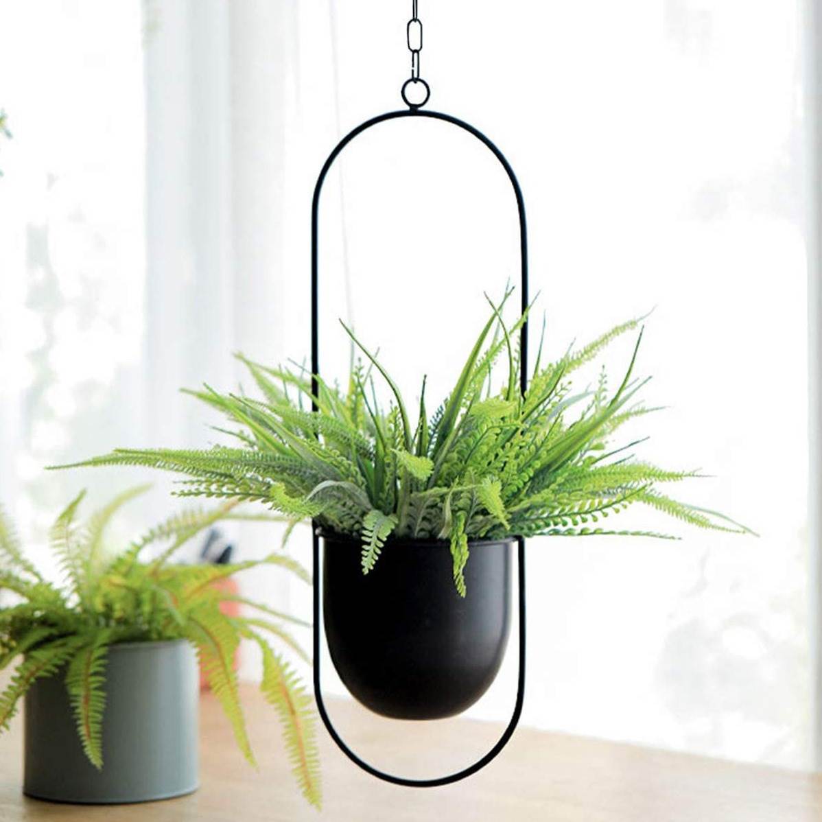Hanging Iron Art Plant Pots Ba - Spider Plant Hanging のレビューと価格
