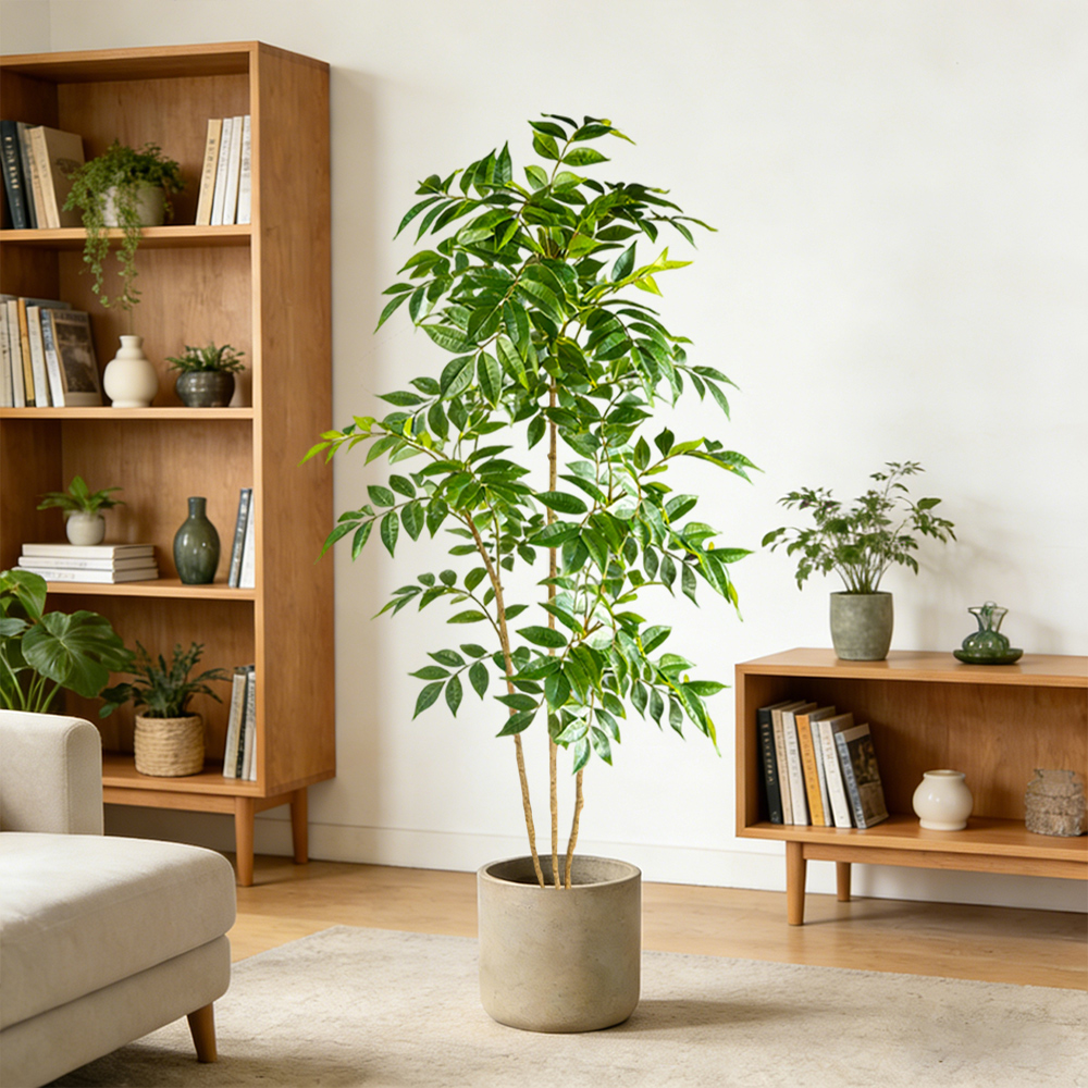76-140cm Artificial Rubber Tre - Dracaena Marginata のレビューと価格
