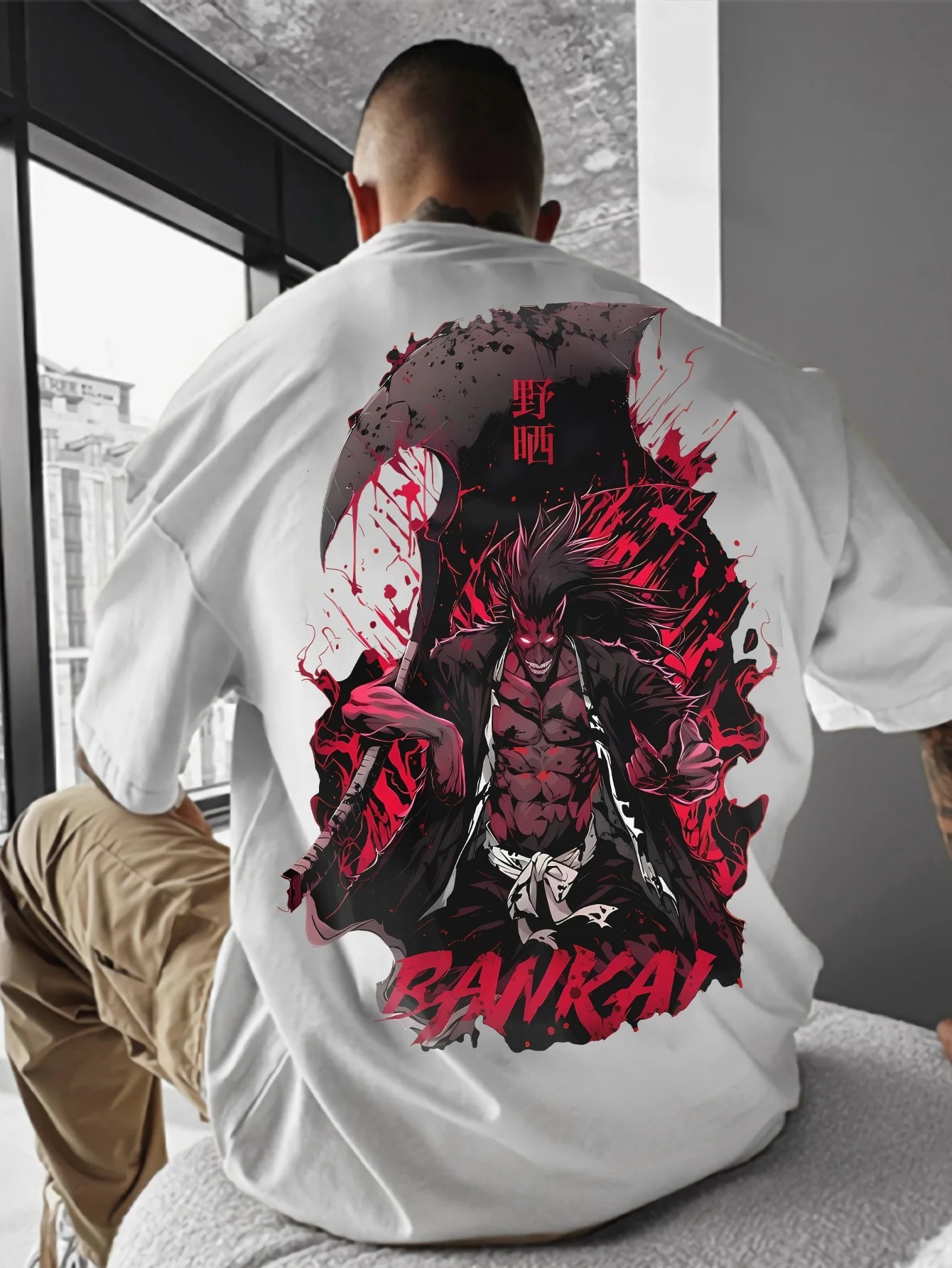 2026 BLEACH Kenpachi T-shirt A - Aglaonema Red のレビューと価格