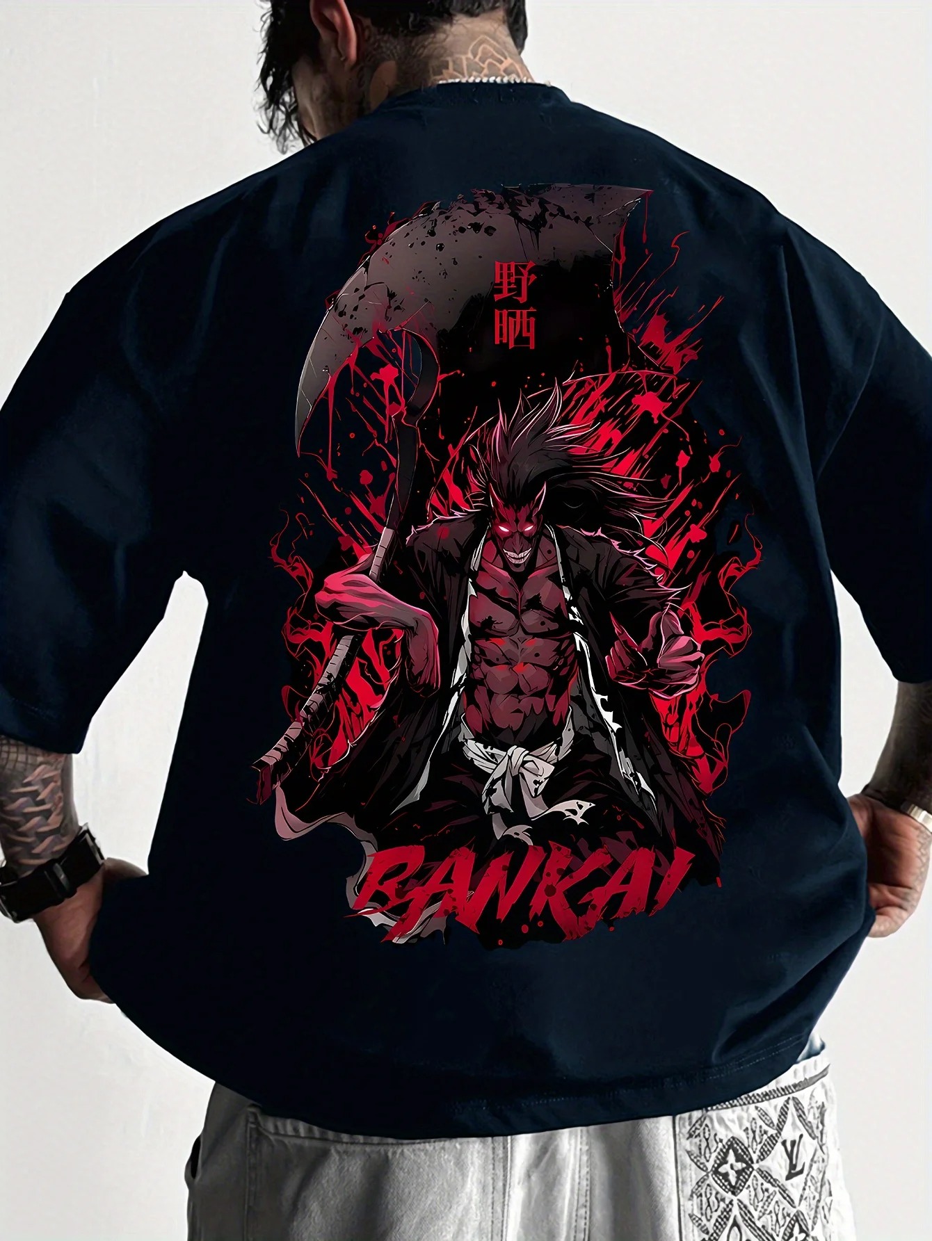 2026 BLEACH Kenpachi T-shirt A - Aglaonema Red のレビューと価格