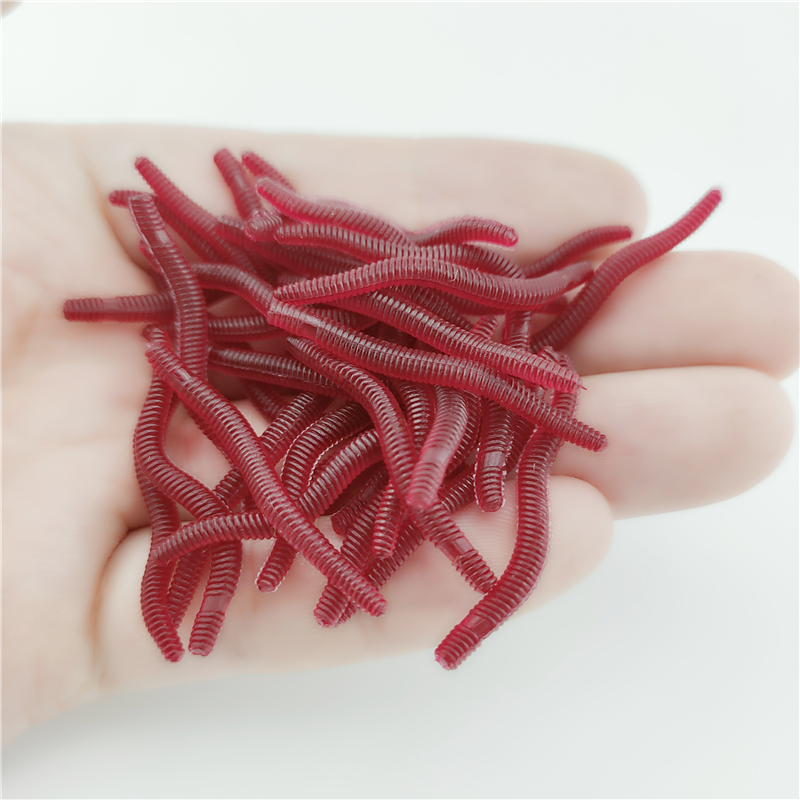 100PCS Soft Lure Bass Bream Bl - Aglaonema Red のレビューと価格