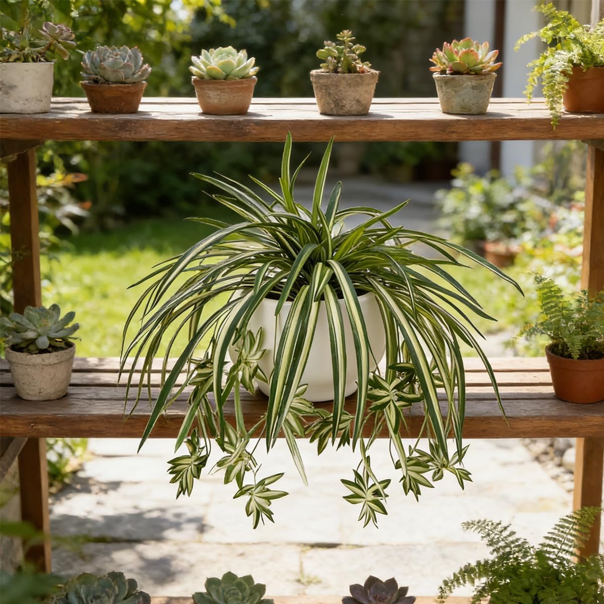 4PCS Artificial Hanging Spider - Spider Plant Hanging のレビューと価格