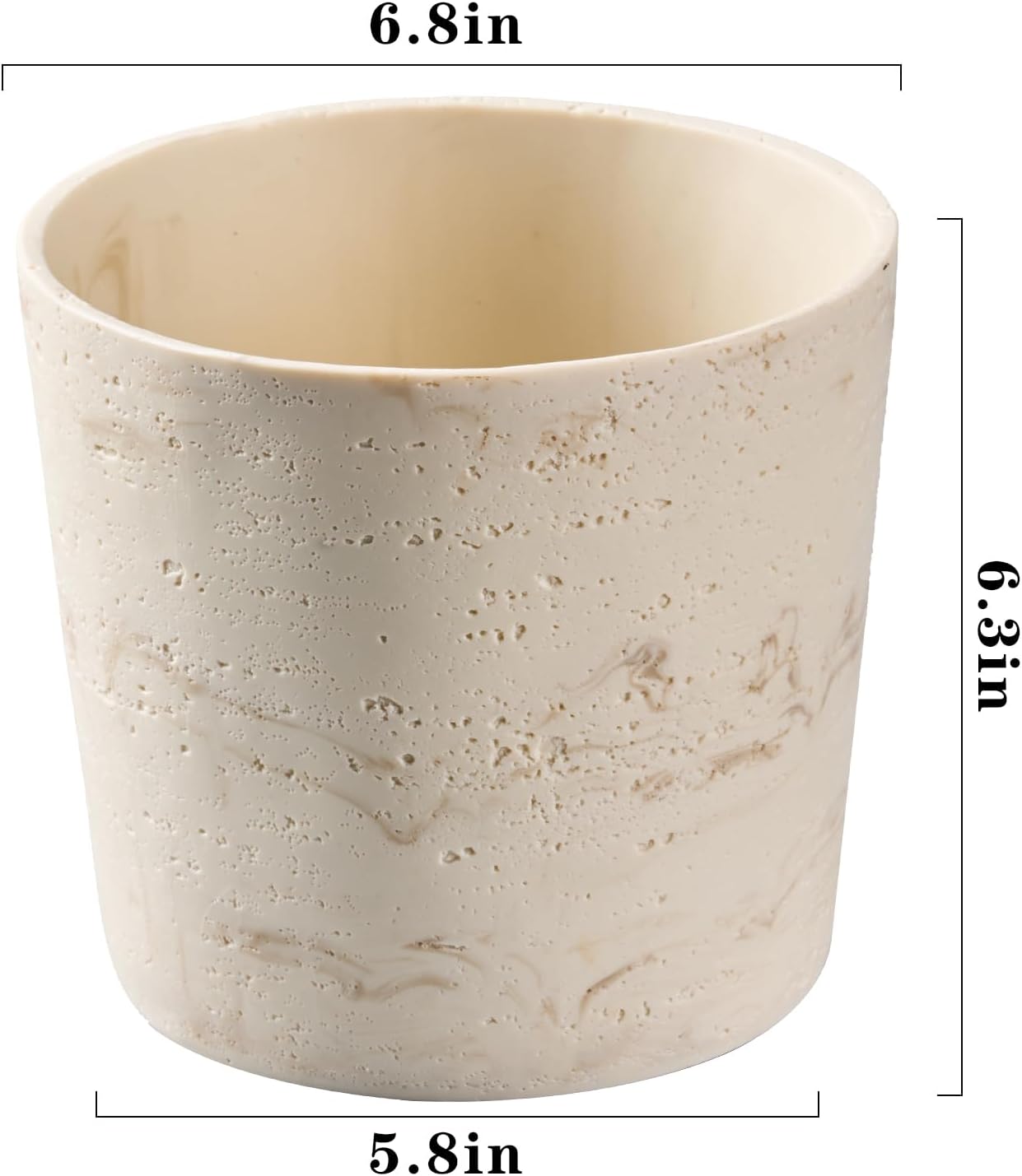 7 Inch Natural Travertine Text - Aloe Vera Pot のレビューと価格
