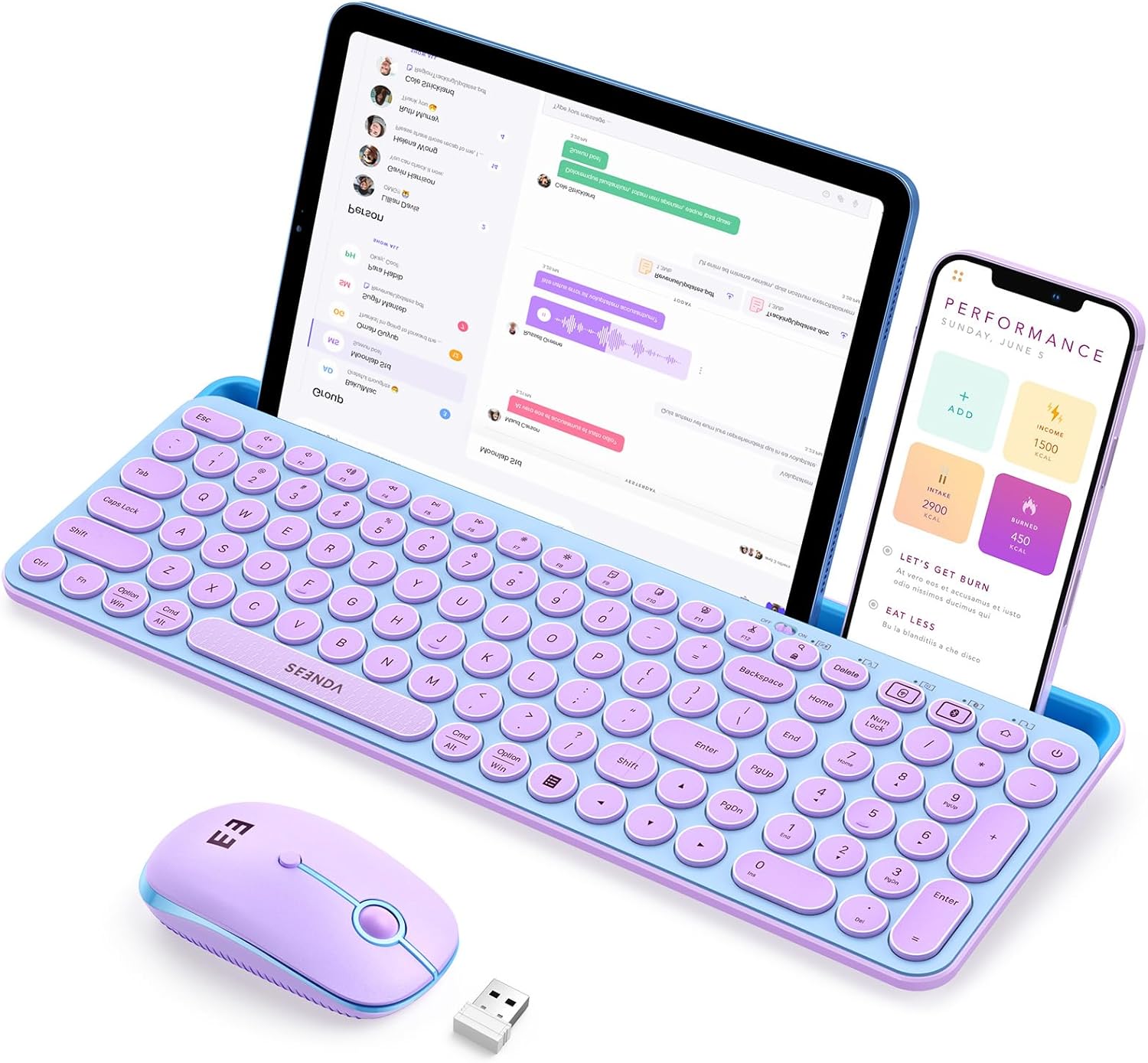Wireless Keyboard and Mouse Co - Tradescantia Purple のレビューと価格