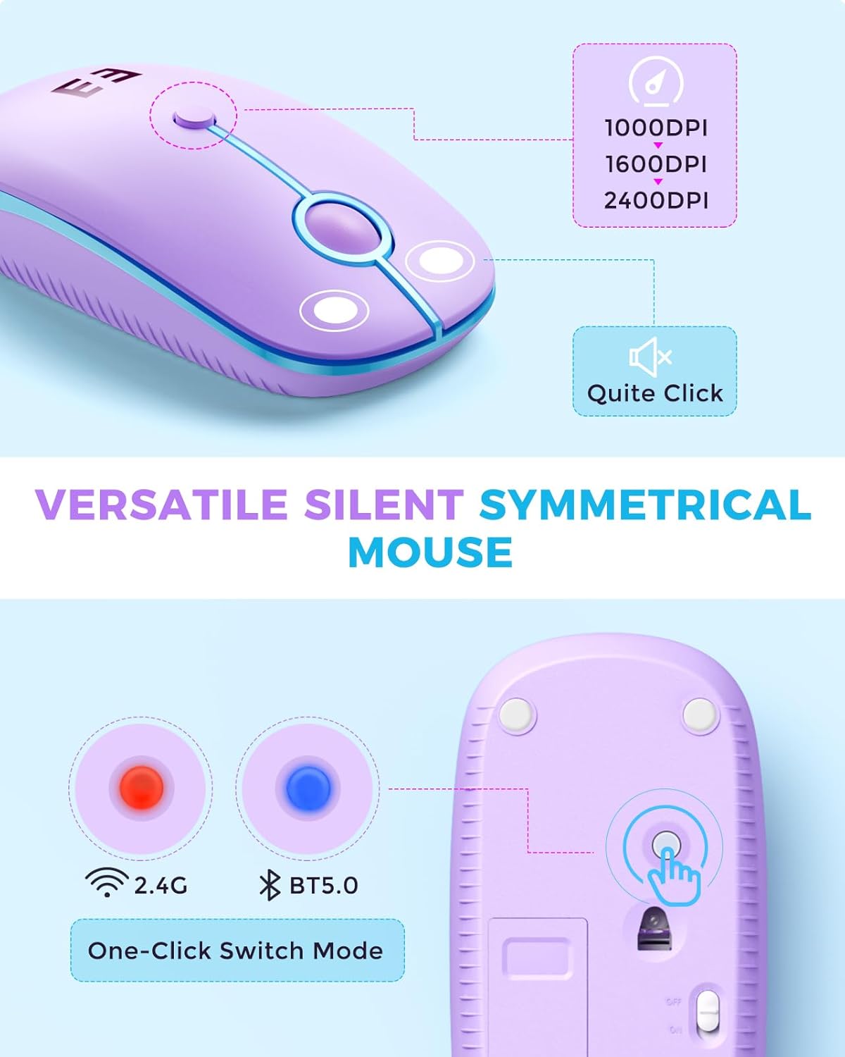 Wireless Keyboard and Mouse Co - Tradescantia Purple のレビューと価格