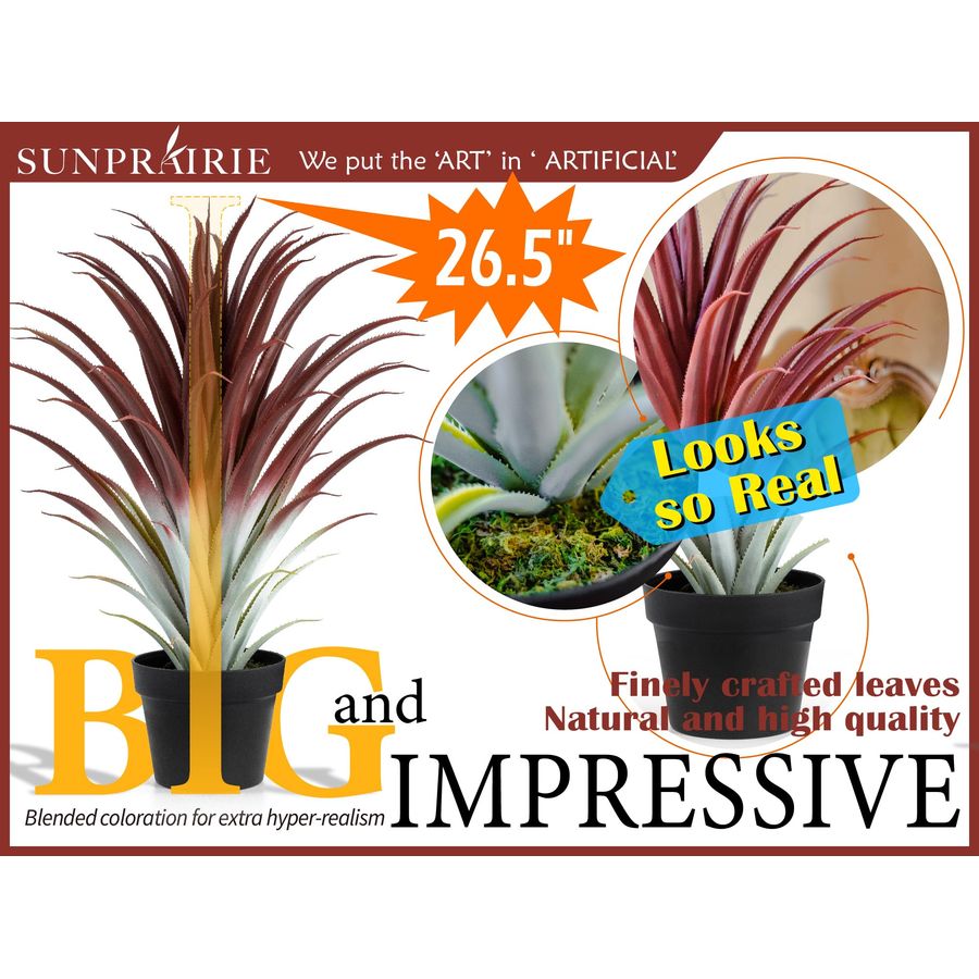 Hyper Realistic Big Red Artifi - Aloe Vera Pot のレビューと価格