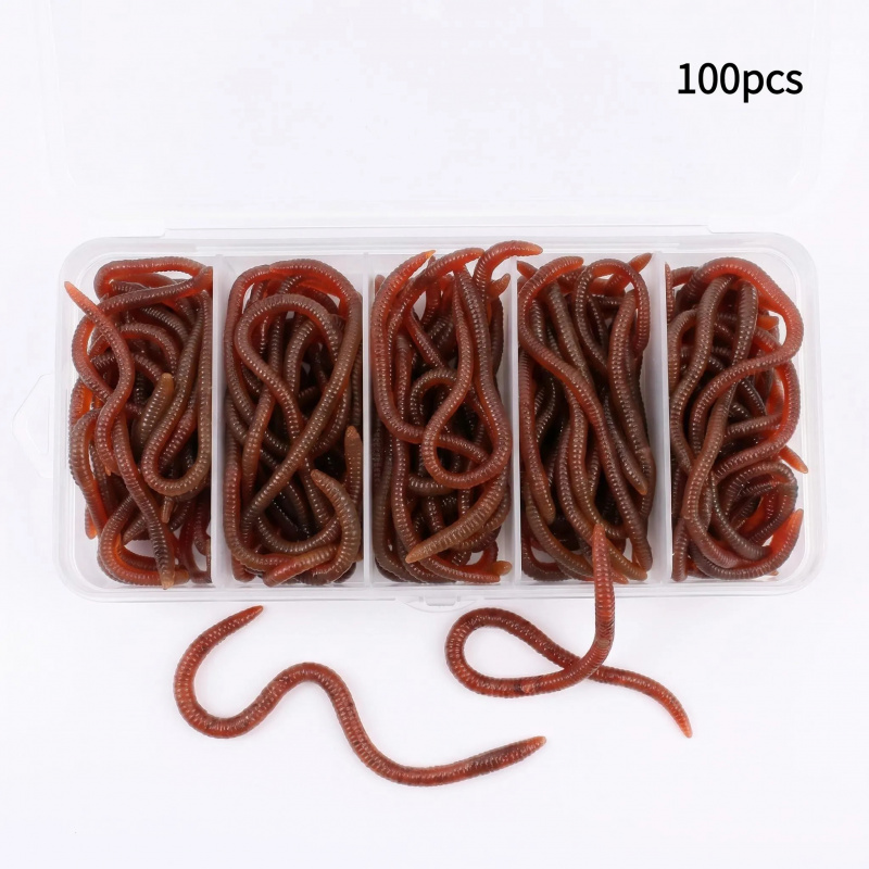 100pcs Soft Lure Bass Bream Bl - Aglaonema Red のレビューと価格