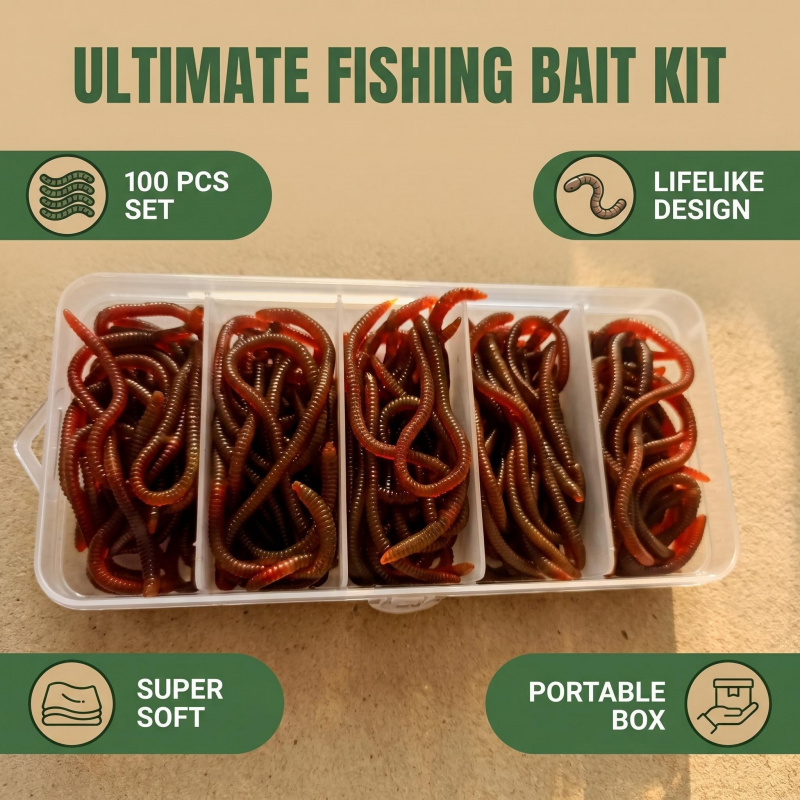 100pcs Soft Lure Bass Bream Bl - Aglaonema Red のレビューと価格