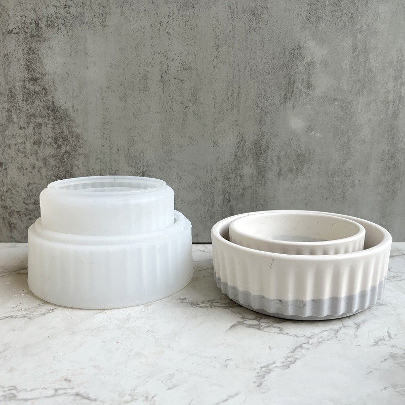 Stripe Flowerpot Silicone Mold - Echeveria Succulent のレビューと価格