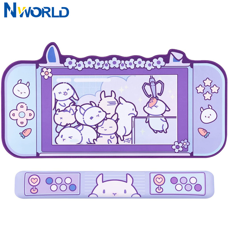 Large Kawaii Gaming Mouse Pad  - Tradescantia Purple のレビューと価格