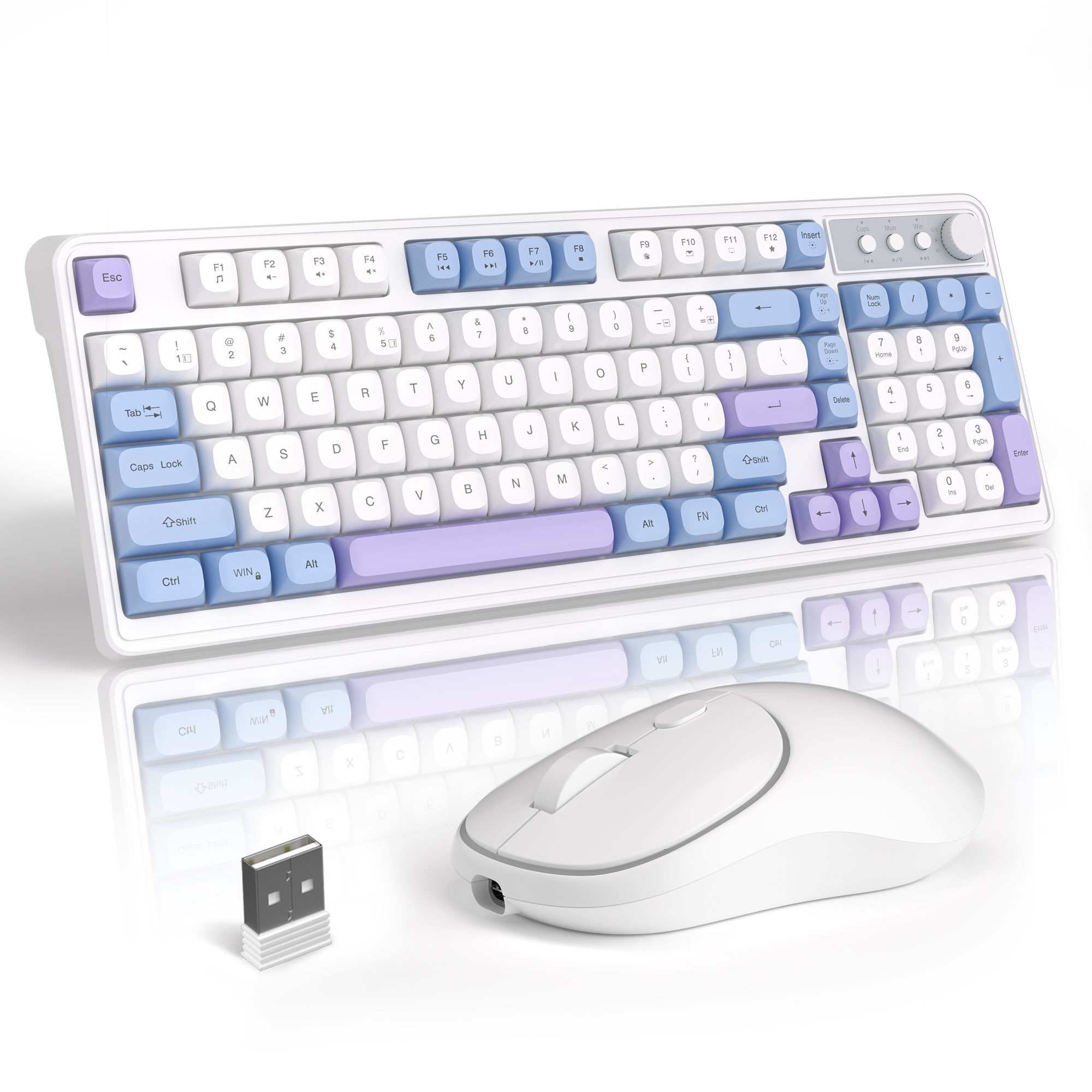 MageGee Wireless Gaming Keyboa - Tradescantia Purple のレビューと価格