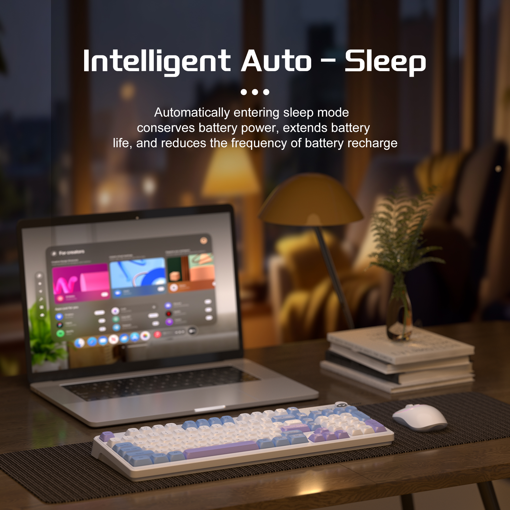 MageGee Wireless Gaming Keyboa - Tradescantia Purple のレビューと価格