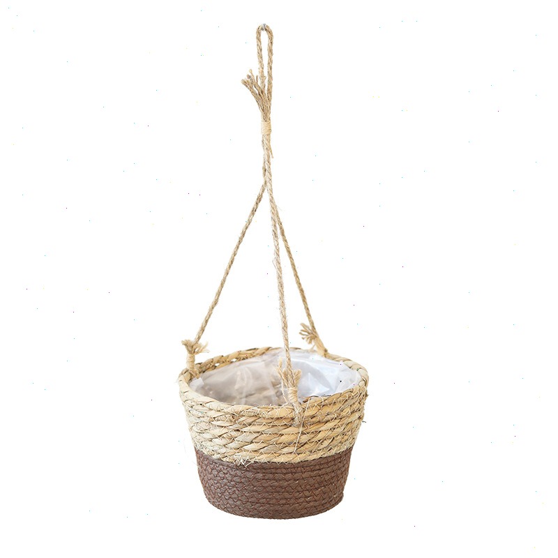 Straw Hanging Basket Flower Po - Spider Plant Hanging のレビューと価格
