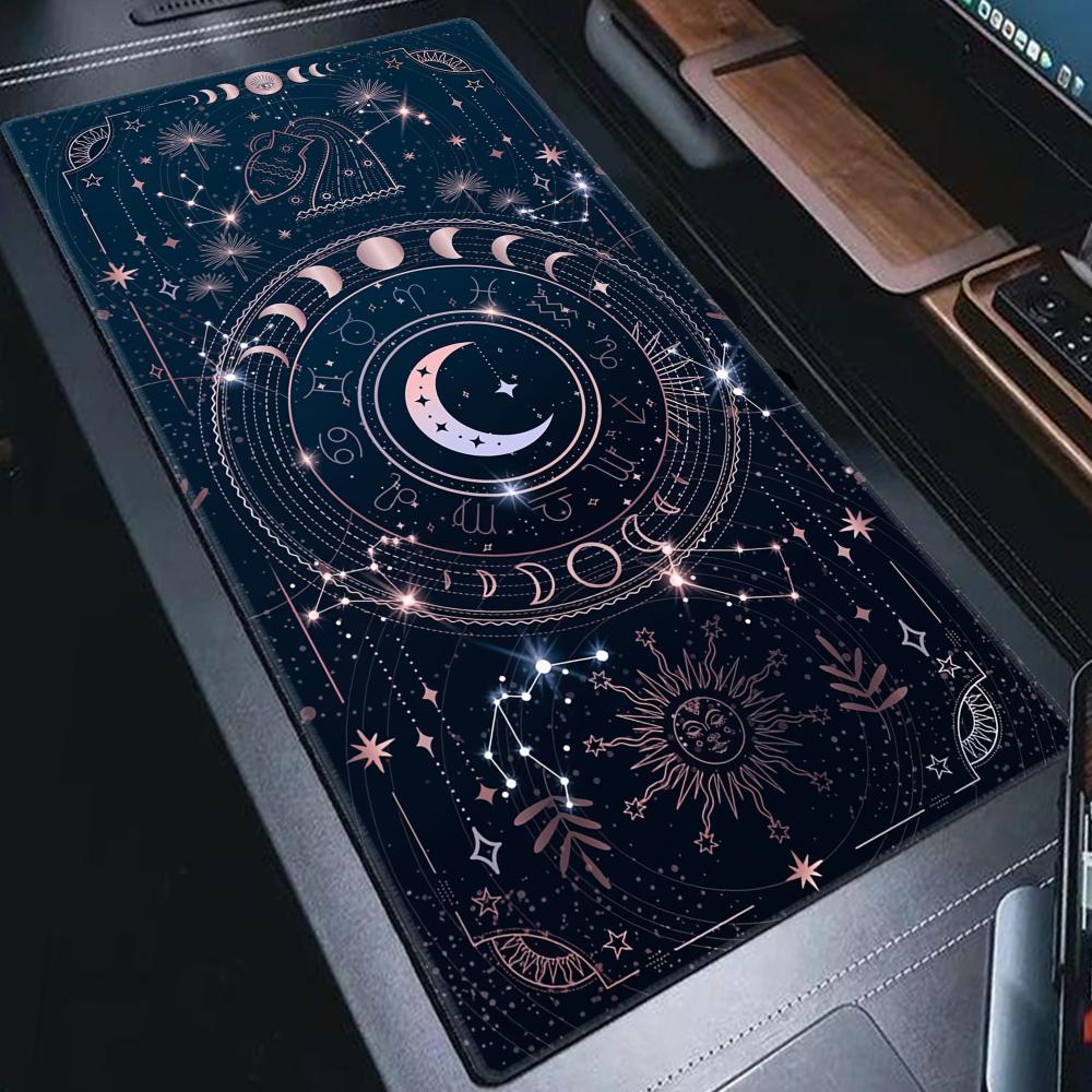 Night view Moon Star Mouse Pad - Tradescantia Purple のレビューと価格
