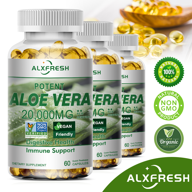 Aloe Vera Capsules Improve Dig - Aloe Vera Pot のレビューと価格
