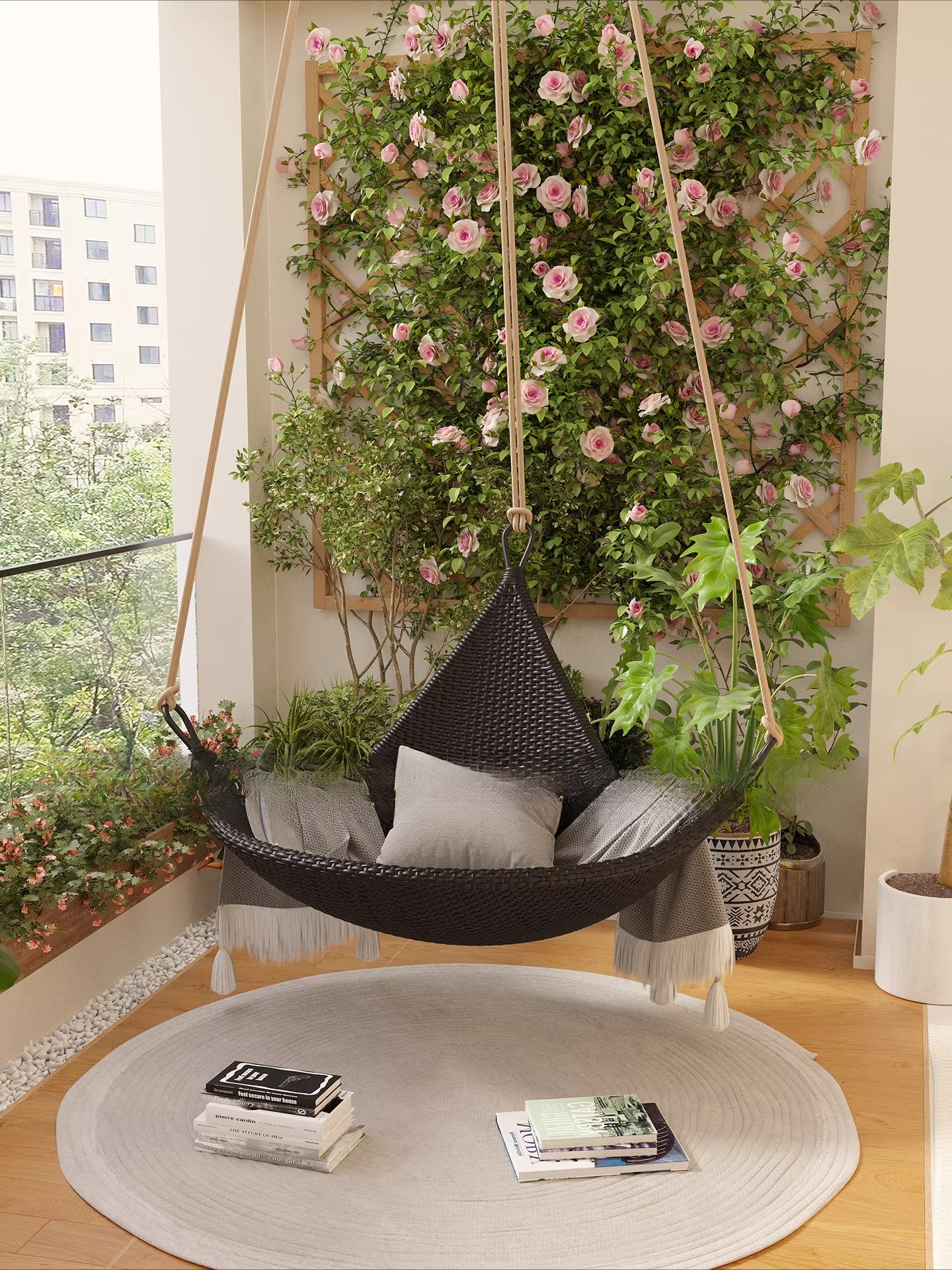 hanging chair cradle hanging b - Spider Plant Hanging のレビューと価格