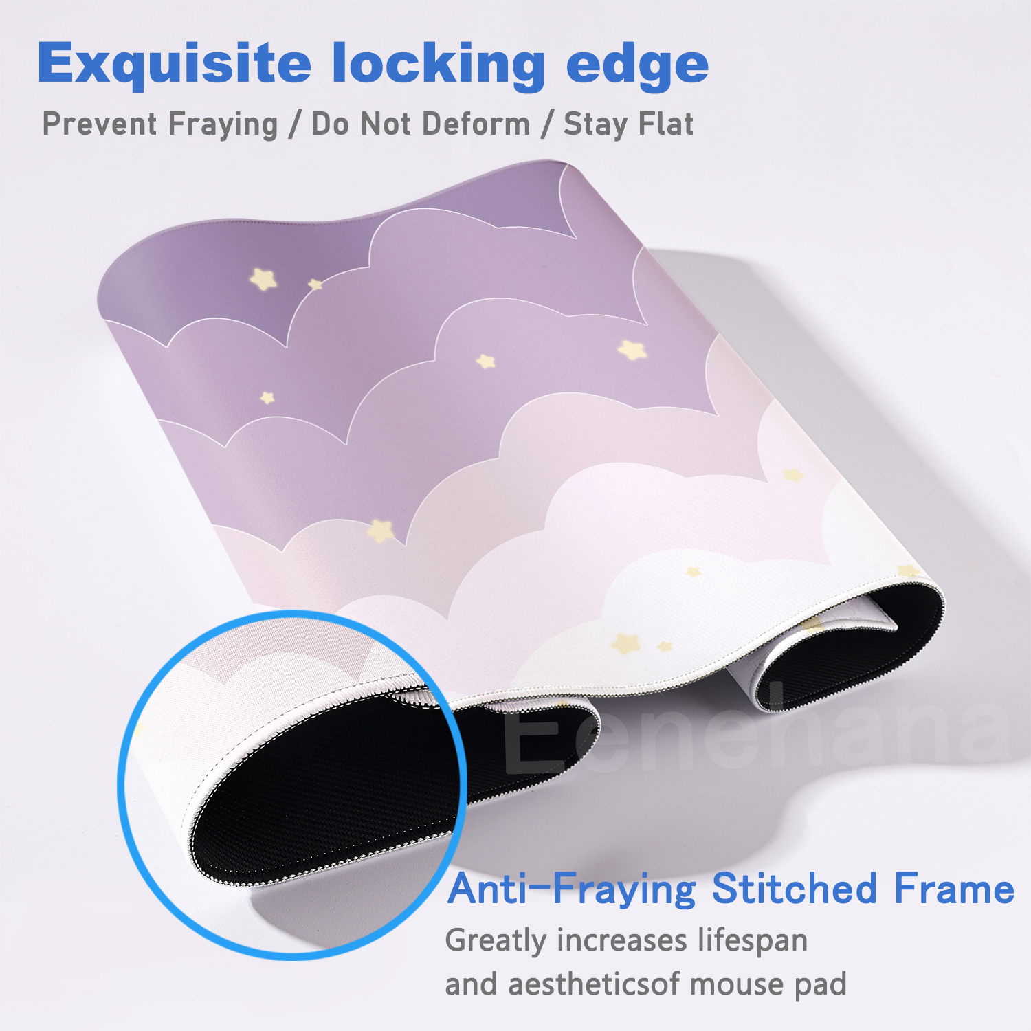 Light Blue Pink Clouds Desk Ma - Tradescantia Purple のレビューと価格